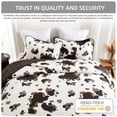 thumbnail image 3 of PANGUSHAN 100% Cotton Quilt Set King Size, 3pcs Farmhouse Cow Print Bedspread Quilt Bedding Set for King Bed, Reversible Western Bedding Set Lightweight Comforter Bed Spread,Brown, 3 of 13