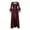 Wine, variant on Viikei Short Sleeve Dress for Women Dress Tops Womens Tops Dressy Casual Women Retro Party Princess Cosplay Lace Floor Length Dress