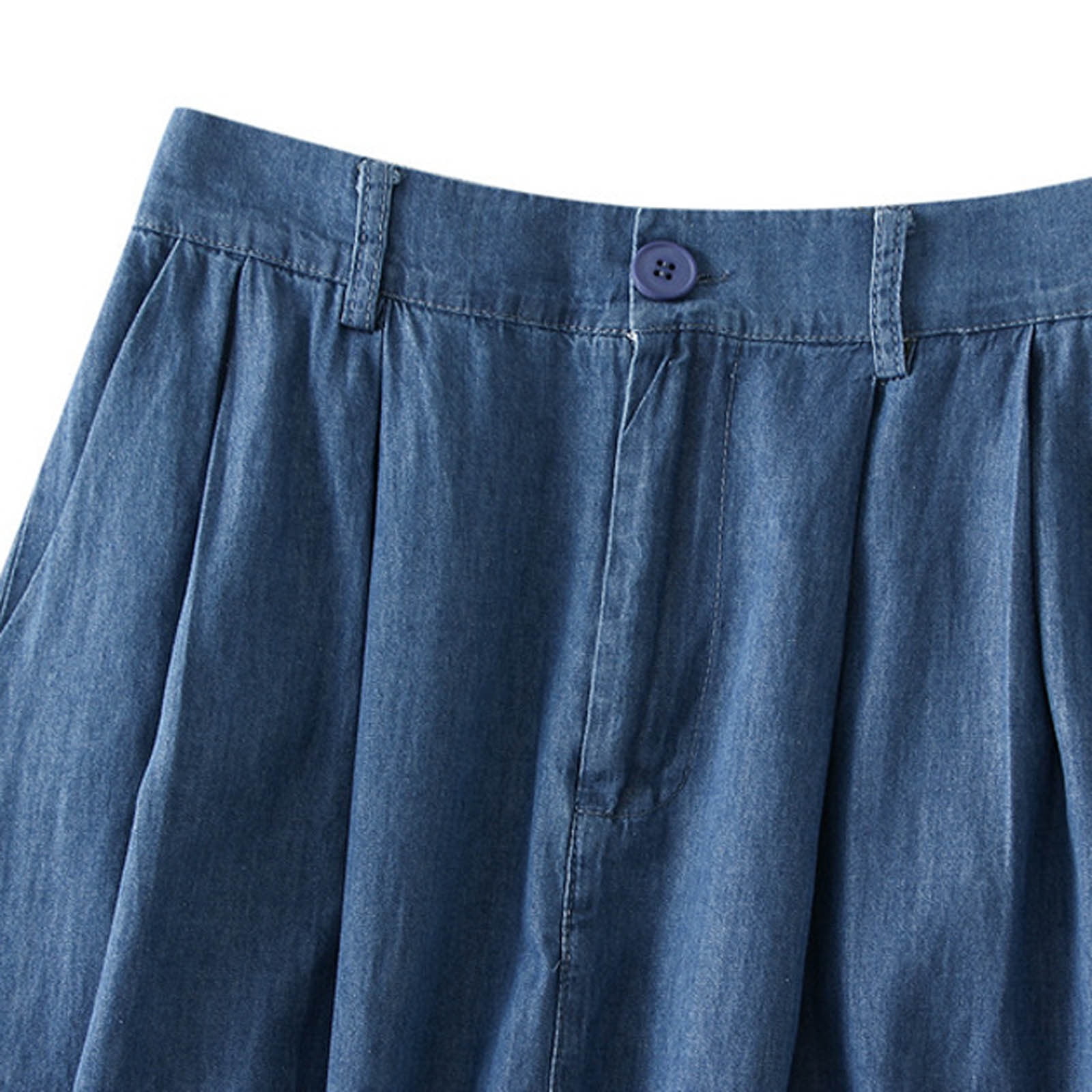 Jovati Jeans For Women High Waist Women Summer Casual High Waist Denim Pocket Hole Button Short Jeans Skirt Short Skirts For Women Sexy High Waist Jea