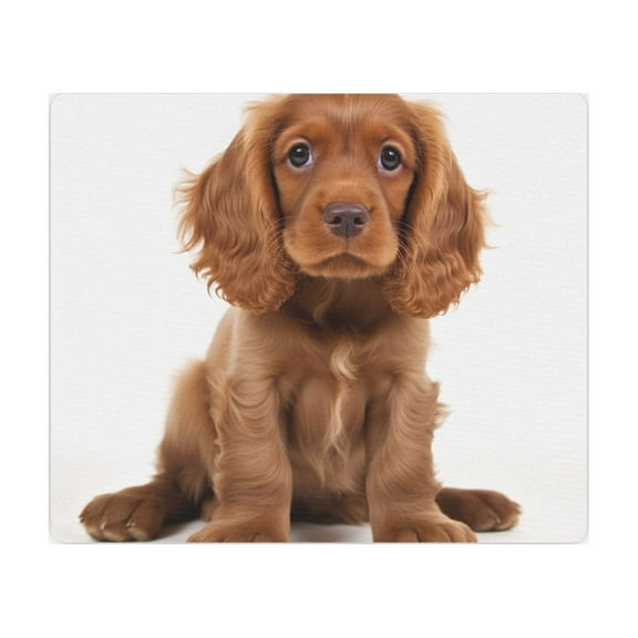 DistinctInk Mouse Pad - 1/4" Foam Rubber - Sussex Spaniel Puppy