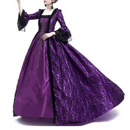 

Yohome Women Vintage Retro Gothic Long Sleeve Hooded Dress Long Gown