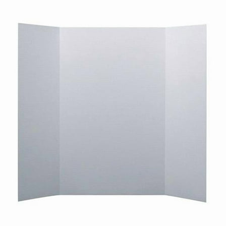 RiteCo 22128 Tri-Fold Presentation Board; White Faced; 28'x40'; 30 individual boards per case; Middle Panel 20', Side Panels 10' Each