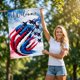 thumbnail image 4 of Independence Day Garden Flag Arrival Digital Printed Linen Flag Outdoor Yard Decoration, 4 of 6
