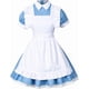 thumbnail image 3 of Conjunto de 6 piezas de delantal de sirvienta francesa Lolita de Anime japonés, disfraz de cosplay, guantes, sombreros y calcetines, 3 of 5