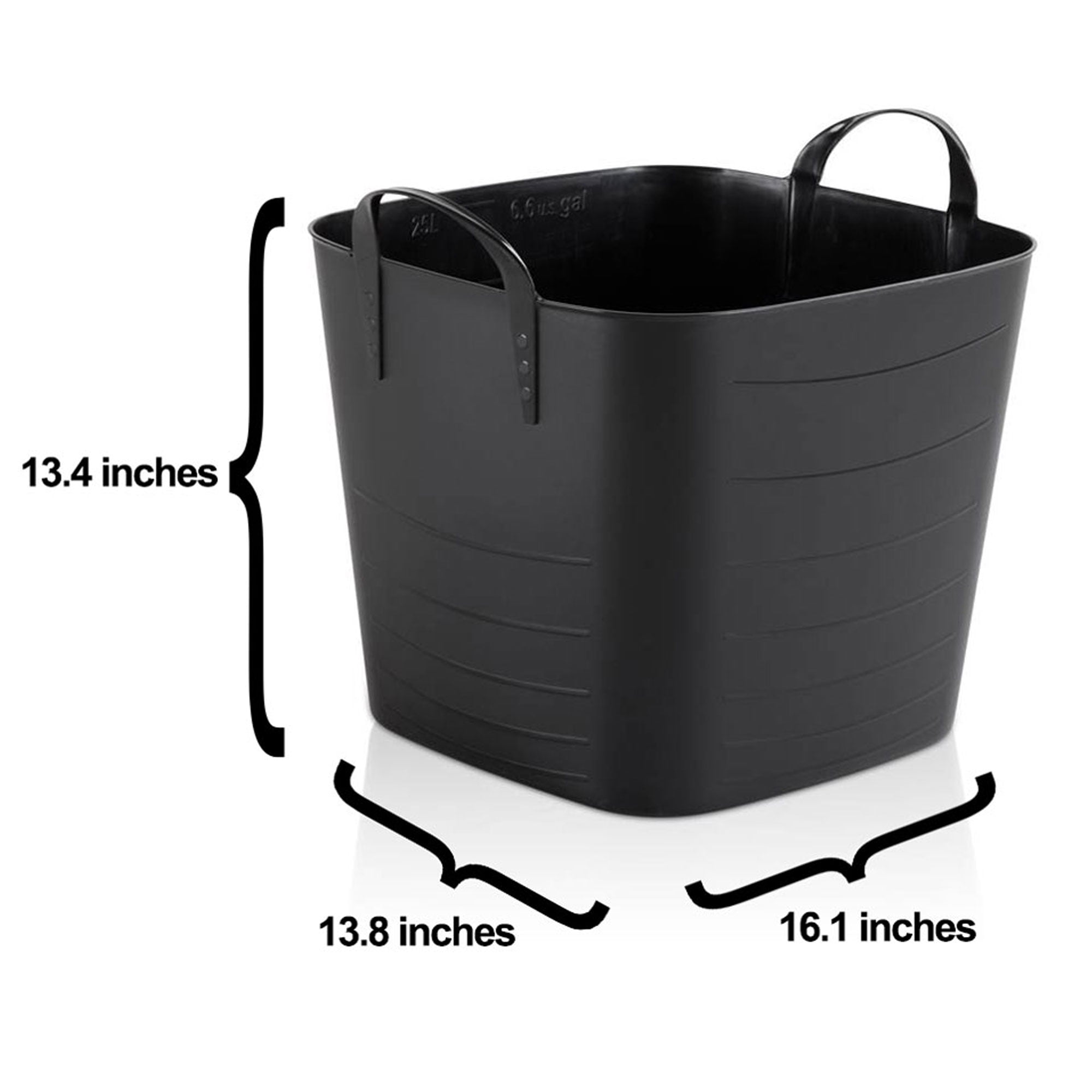 Life Story Tub Basket 25L Plastic Storage Tote Bin with Handles (18 Pack)