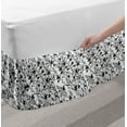 thumbnail image 2 of Floral Bed Skirt, Blooming Flora Wild Herbs Montbretia Silhouettes in Monotone Layout, Elastic Bedskirt Dust Ruffle Wrap Around for Bedding Decor, 4 Sizes, Charcoal Grey and White, by Ambesonne, 2 of 2