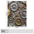 thumbnail image 4 of Orinice Gears Clock Face Steampunk Theme Warm Lightweight Blanket Soft Fleece Blankets for All Seasons, Living Room Sofa Decor, Cow Gifts, Excellent Hand Feel, Multiple Sizes Available 40x50in, 4 of 6