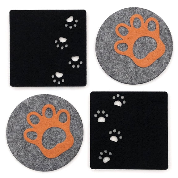 Everyday Fun Felt Coasters, Set of 4 (Walkie Doggie)
