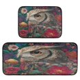 thumbnail image 2 of Kitchen Rug Set 2 Pieces Non Slip Kitchen Mat for Kitchen Home Floor Sink 47"x19"+27"x19" Portrait Of An Owl, 2 of 7