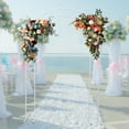 thumbnail image 3 of Miumaeov 7.2ft White Metal Wedding Arch Metal Flower Holder Modern Balloon Backdrop Arch Stand for Wedding Garden Yard Indoor Outdoor Party Decoration, 3 of 24