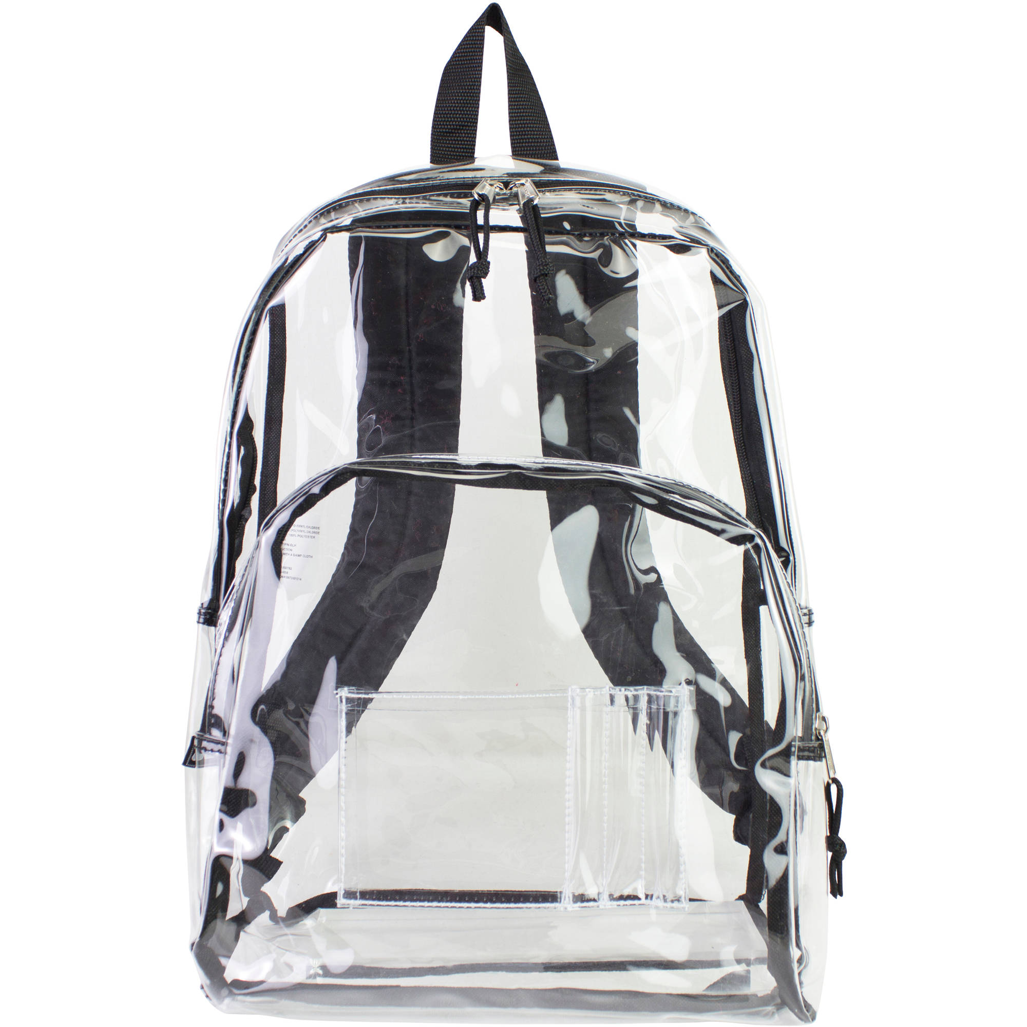 Eastsport Clear Backpack with Front Pocket and Adjustable Padded Shoulder Straps - image 2 of 4