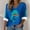 #310-Blue, variant on Craaazy T Shirts For Women Comfortable V-Neck Long Sleeve Dolphin Print Casual Blouse Gifts