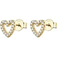 thumbnail image 2 of Aretes celestiales con relámpagos, luna y estrellas en plata de ley chapada en oro de 14 k - Aretes delicados para mujer JM, 2 of 5
