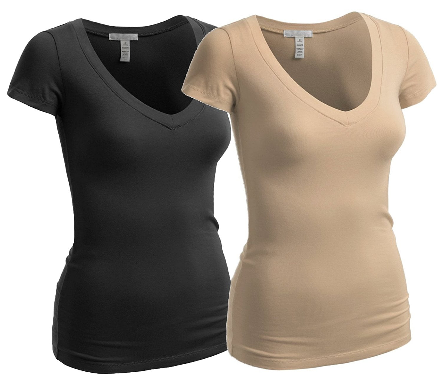 active basic v neck women's tee