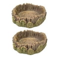 thumbnail image 5 of 2Pcs Reptile Feeding Bowls Simulation Stump Ring Design Easy to Clean Lizard Drinking Waterer Climbing Pet Drinking Tray, 5 of 7