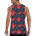 thumbnail image 3 of Haiem Rose Flowers Men Workout Tank Top Gym Bodybuilding Sleeveless Muscle T Shirts Athletic Tank Breathable Workout Shirt-, 3 of 9