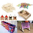thumbnail image 4 of Kids Child Natural Multi-Color Wooden Popsicle Sticks DIY Crafts Puzzle Toy Gift, 4 of 7