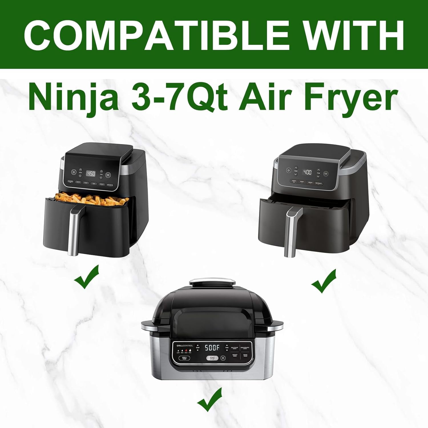 100PCS 7.9 Inch Disposable Air Fryer Liners - Non-Stick Paper Liners for 4-8QT Air Fryers, Ovens & Microwaves