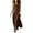 Brown, variant on Women's Cowl Neck Dresses Sleeveless Linen Blend Maxi Dress Flowy Breathable Casual Vacation Sundress Dresses for Women Yellow S