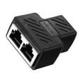 thumbnail image 2 of Langgg Laptop Network Cable Splitter Converter Office School Ethernet Internet LAN Adaptor Conversion Connector Desktop PC Accessories, 2 of 9