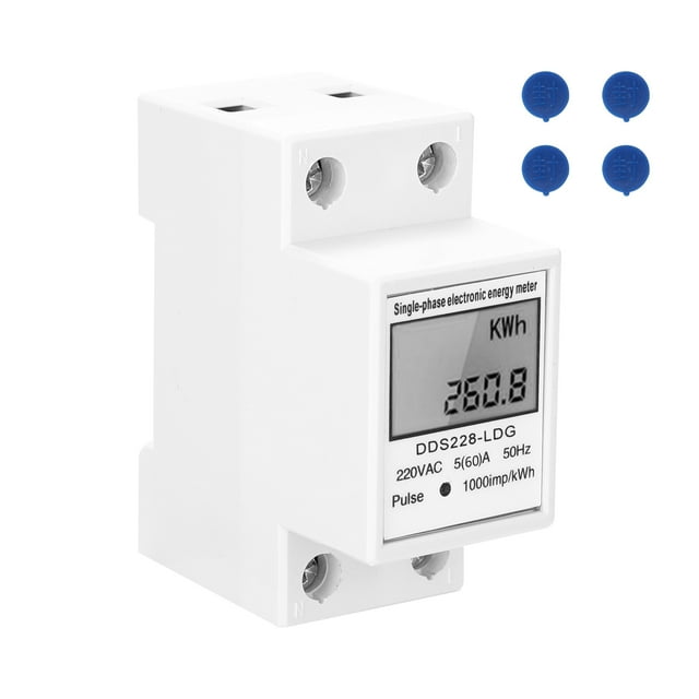 Medidor de Energía Eléctrica Monofásico Dds-Ldg 220 V 50Hz Con Pantalla Lcd Montaje En Riel Irfora sin retroiluminación
