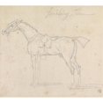 thumbnail image 3 of James Seymour 16x15 Black Modern Framed Museum Art Print Titled - Smiling Tom, Saddled and Bridled; Standing, Facing Left, 3 of 5