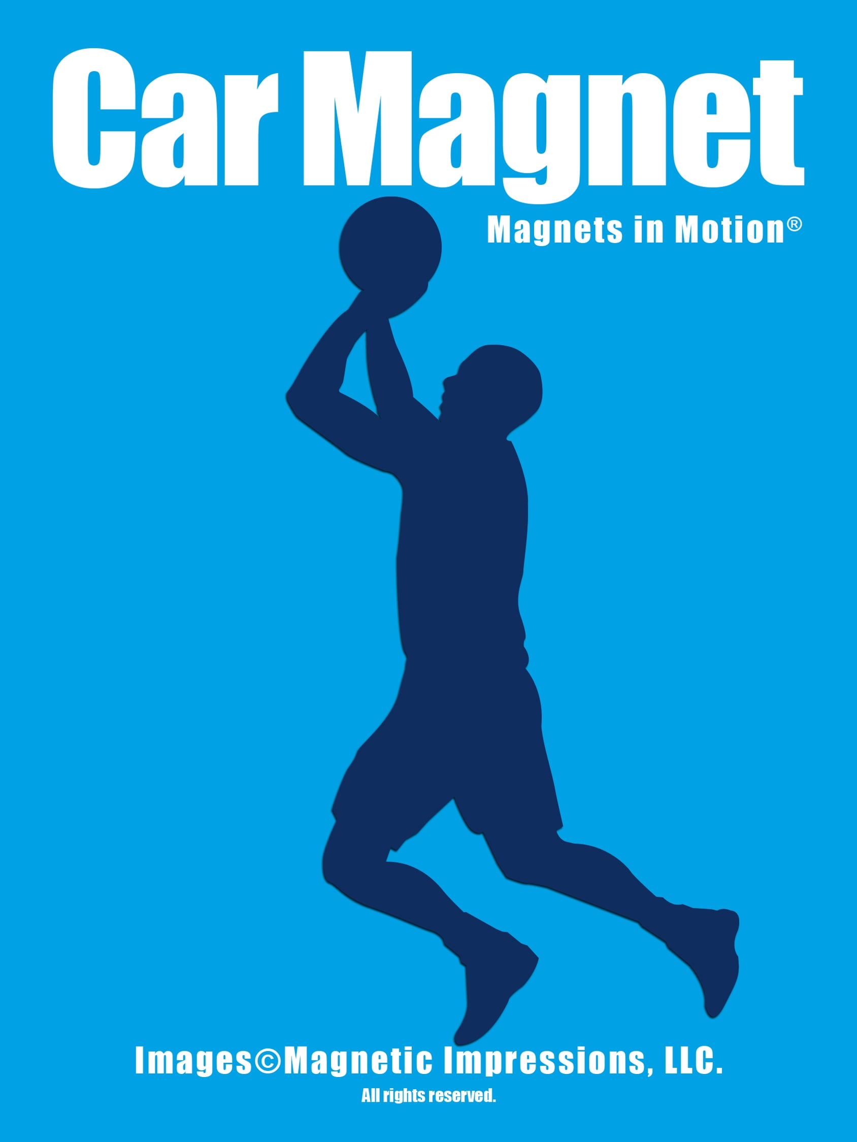 in Motion Basketball Player Men's Car Blue