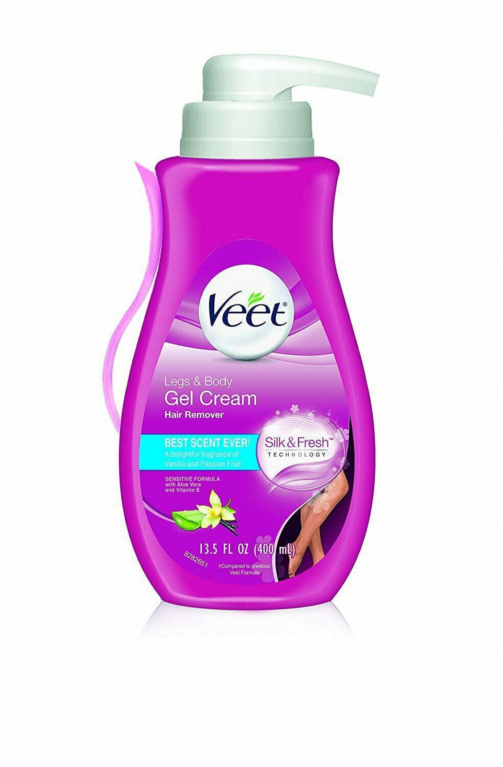 Veet Fast Acting Gel Cream Hair Remover Pump (Sensitive), 13.50 Ounce (  Pack of 2) 