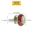 thumbnail image 4 of Mascot Hardware Art 1.5 inch Red and Cream Ceramic Cabinet Knob Pack-20, 4 of 5