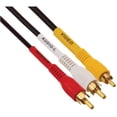 thumbnail image 2 of Steren 6ft 3-RCA Composite A/V Cable RG59 with Gold Connectors | Enhanced Performance and Durability, 2 of 5