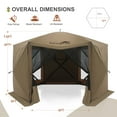 thumbnail image 2 of EAGLE PEAK 12x12 ft Portable Quick Pop Up Canopy Tent with 3 Wall Panels, 6 Sided Instant Gazebo Outdoor Camping Screen Tent, Beige, 2 of 7
