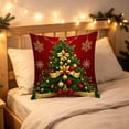 thumbnail image 4 of KFUIRDE Christmas-Printed Cushion Cover 18x18in, 3D Printed Sofa Pillow with Festive Christmas Theme, Decorative Cushion Case for Couch Living Room, Xmas Holiday Home Decor A, 4 of 5