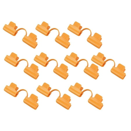 

10pc Greenhouse Film Buckles Shade Net Garden Fixed Clamp Clips Greenhouse Clamp - +Yellow 2 Head_Yellow_11mm