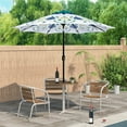 thumbnail image 2 of Abble Outdoor 9ft Patio Umbrella with Crank Handle and Push Button Tilt, Outdoor Market Umbrella with 8 Ribs, Printed Patio Umbrella, 2 of 5