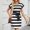 Brown and White, variant on ZZwxWA Womens Casual Mini Dress Striped Cap Sleeves T-Shirt Dress Brown and White Soft Fabric Short Sleeve Relaxed Fit