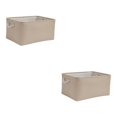 thumbnail image 4 of maskred Sac de Rangement Robuste et Durable pour Armoire pour Espace Bien Organisé Boîte de Rangement Pliable avec Poignée Coton Multifonctions Beige 2 Set, 4 of 6