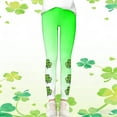 thumbnail image 5 of Tisuna Girls St Patricks Day Leggings Child Cartoon Print Elastic Waist Tight Leg Yoga Pants Fashion Stretchy Little Girls Play Holiday Festive Outfits Green1 Size 4-5 Years, 5 of 6