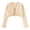 Light Yellow, variant on Girls Lightweight Cropped Knit Cardigan Round Neck Ruffled Long Sleeve Cardigans Spring Summer Autumn Casual Sweater Jacket