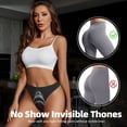 thumbnail image 4 of Thongs for Women - Black and White Shark No Show Seamless Womens Thongs Underwear, Soft Stretch G String Thongs for Women,Cuteness Ladies Thong Bikini Panties Briefs, 4 of 5