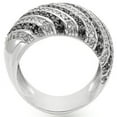 thumbnail image 4 of Rhodium + Ruthenium Brass Ring with AAA Grade CZ in Jet for Women Jet Stone Color Style 0W351 Size 5, 4 of 6