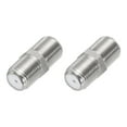 thumbnail image 1 of Conector coaxial RG6 Extensor F hembra a F hembra adaptador chapado en oro 75 Ohm impermeable 2 piezas, 1 of 6