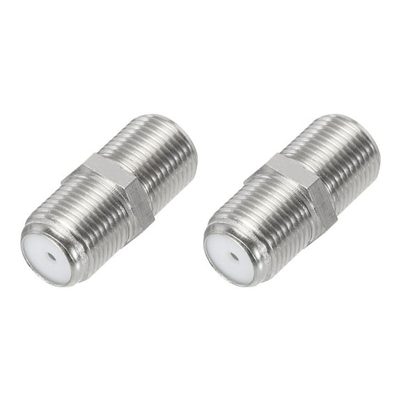 Coaxial Connector RG6 Coax Extender F Female to F Female Gold Plated Adapter 75 Ohm Waterproof 2pcs