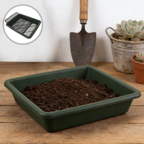 EXHUMKY Para De Jardín Con Tamiz Ajustable Para Separar Y Cultivo