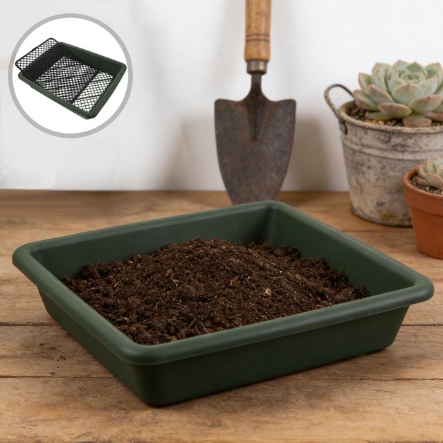EXHUMKY Para De Jardín Con Tamiz Ajustable Para Separar Y Cultivo