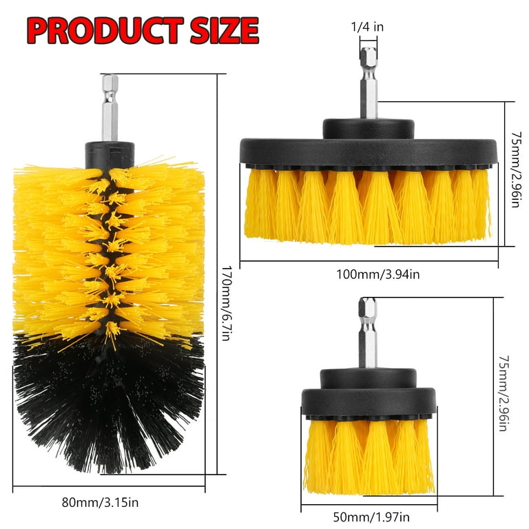 Drill Brush for Car Wash and Bathroom Cleaning Kitchen Cleaning