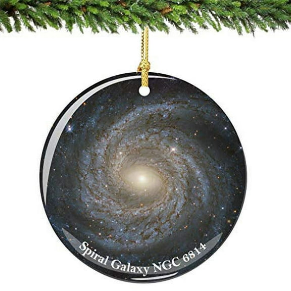 City-Souvenirs NASA Spiral Galaxy Christmas Ornament, Porcelain 2.75 Inch Christmas Ornament