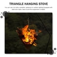 thumbnail image 2 of Luxshiny 1 Set Triangle Campfire Cooking Stand Silver for Garden Barbecue, 2 of 8