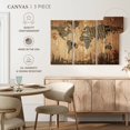 thumbnail image 5 of Elephant Stock Newspaper Landmark World Map Wall Art - Horizontal Multi Panel Canvas - Living Room Wall Decor - Map Multi Panel - Brown And Gray Decor - 74" x 48", 5 of 8