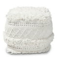thumbnail image 3 of Baxton Studio Curlew Ivory Handwoven Cotton Pouf Ottoman, 3 of 6