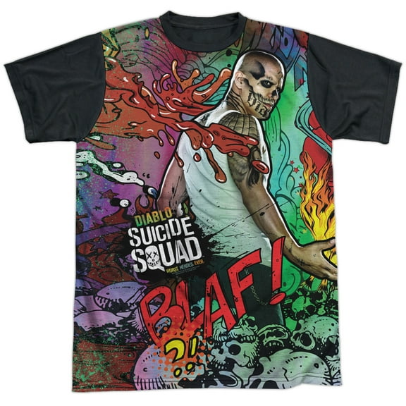 Suicide Squad Diablo Psychedelic Cartoon Unisex Adult Halloween Costume Sublimated T Shirt